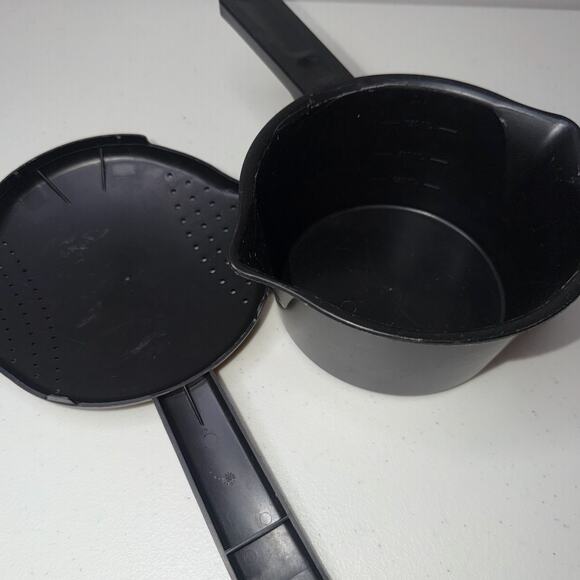 Pampered Chef Small Micro Cooker #2776 Microwave Rice Steamer 1 Qt 4 Cup Black - Picture 4 of 6